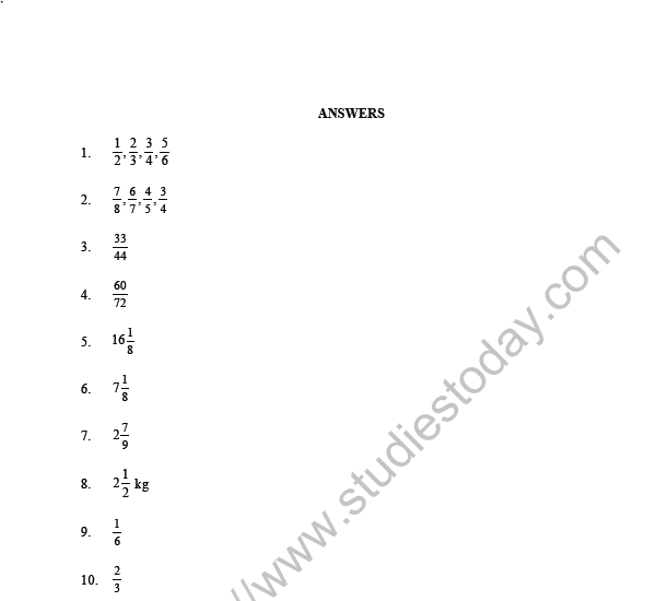 cbse-class-6-maths-fractions-question-bank